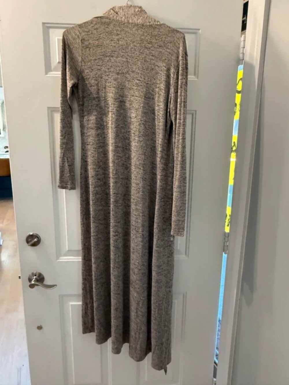 Love Culture Womens Gray Knit Long Open Front Duster Cardigan M